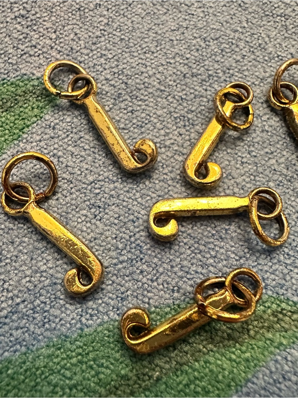 Juicy Couture J Gold Zipper Clothing Charms